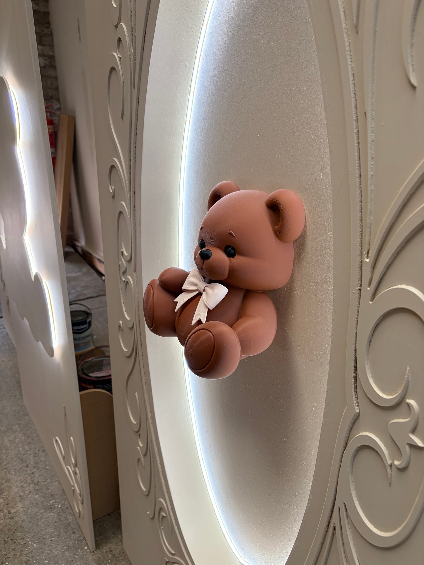 3d Bear with flat back