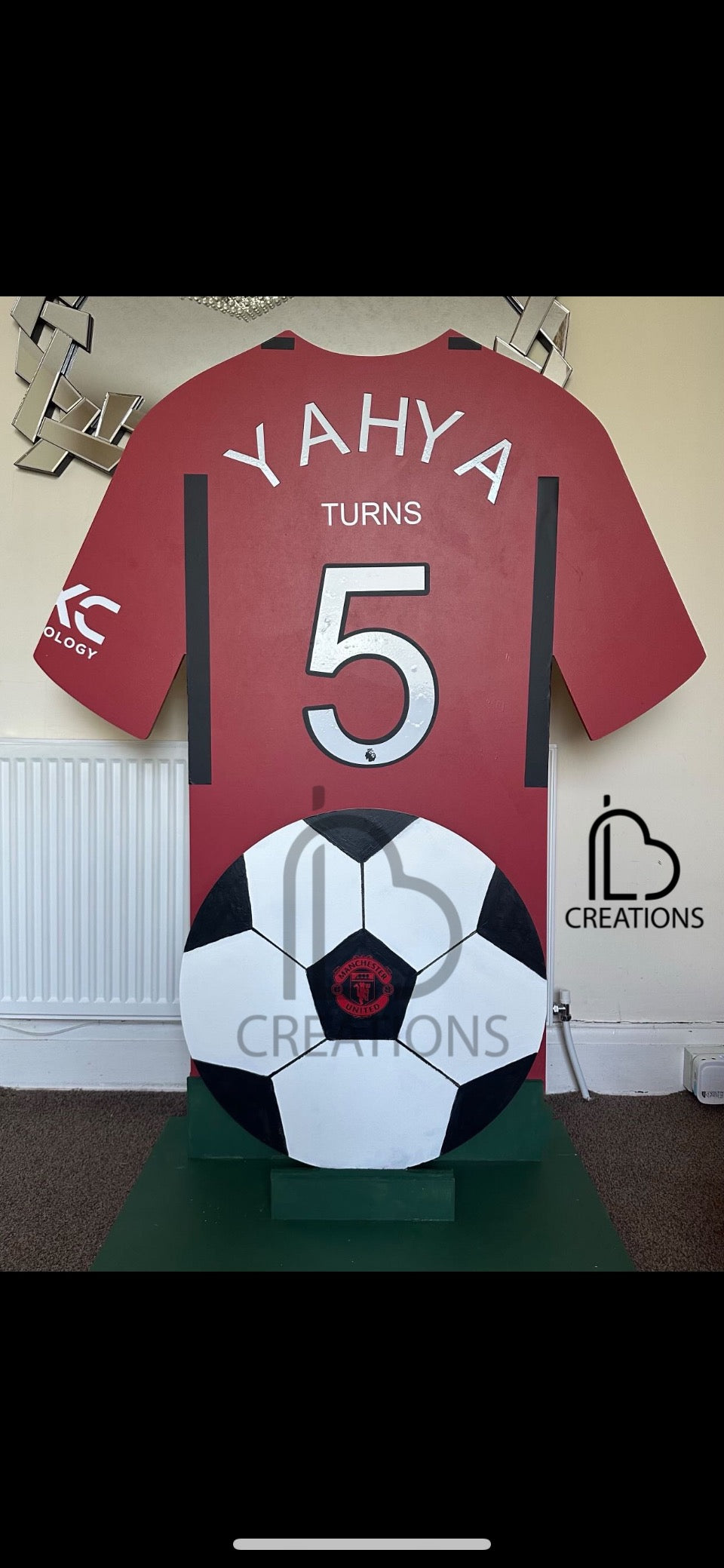 Football shirt display