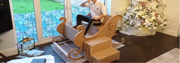 FULL SIZE SANTA SLEIGH (UNPAINTED)