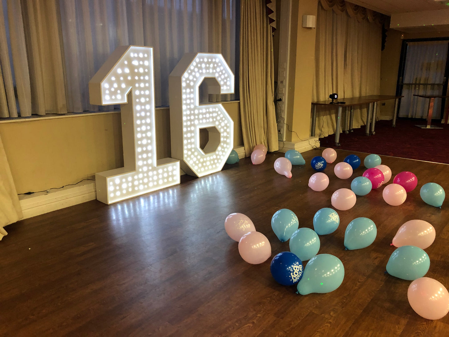 5ft led mains powered numbers
