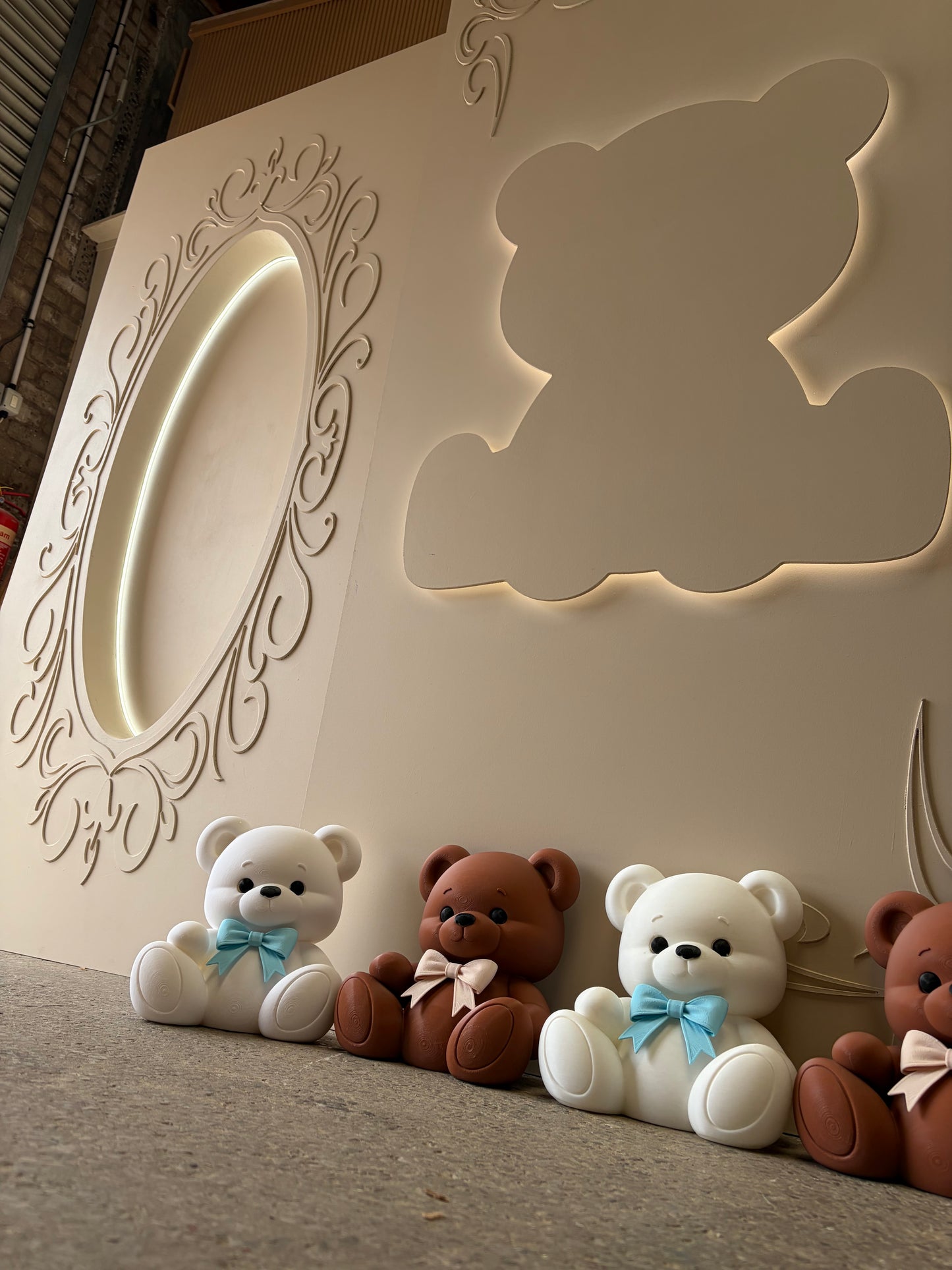 3d Bear with flat back