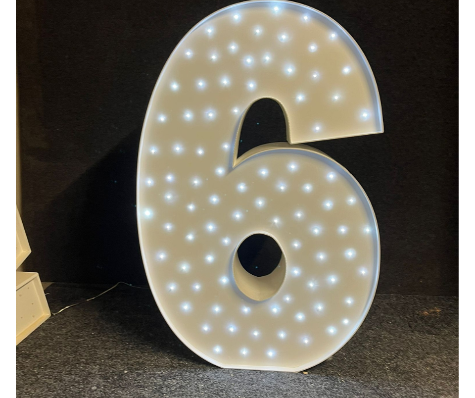 LED Numbers Curved