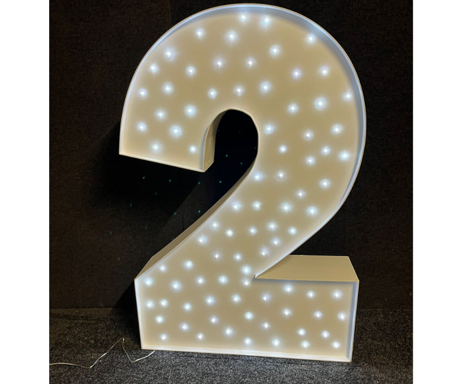 LED Numbers Curved