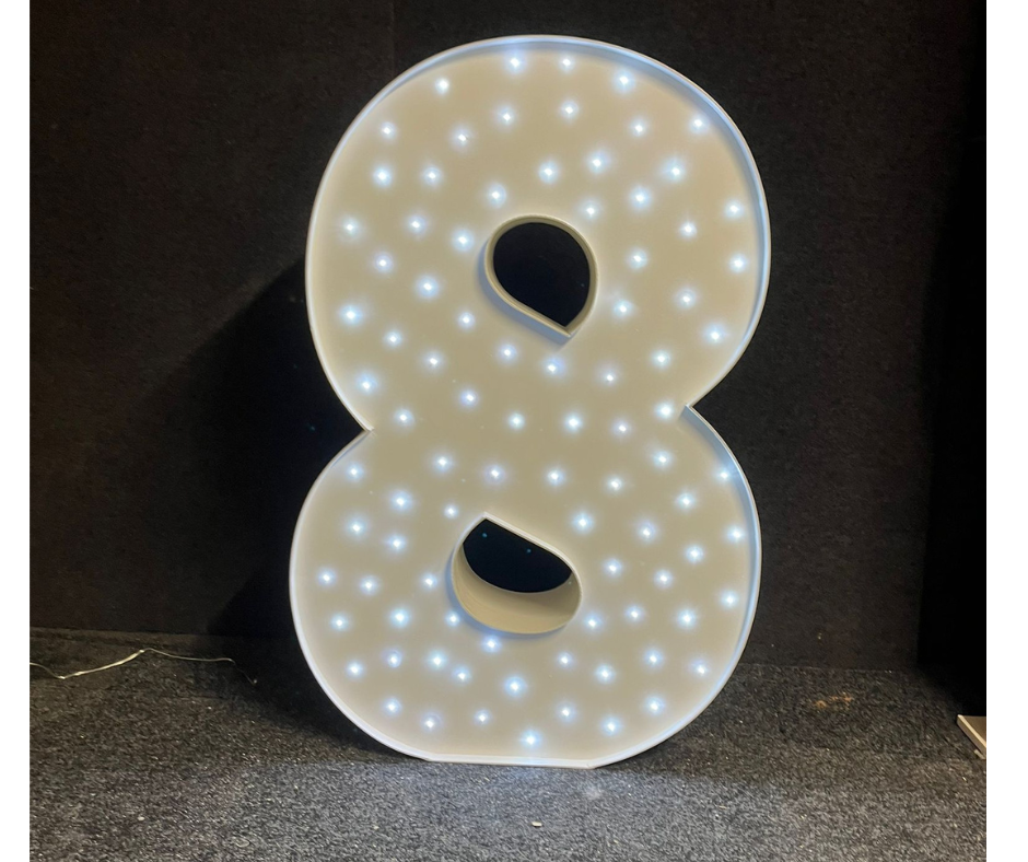 LED Numbers Curved