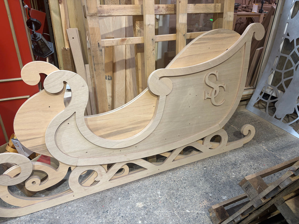 Dashers Santa sleigh indoor