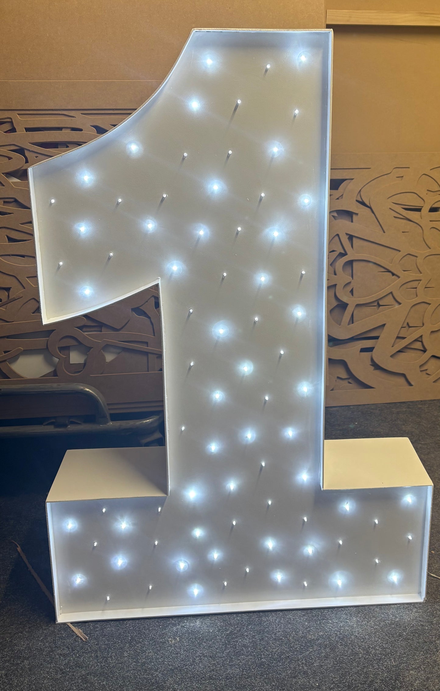 LED Numbers Curved