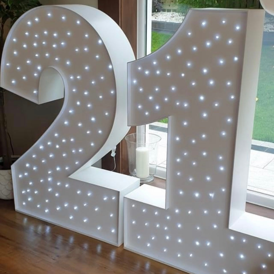 LED Numbers Curved